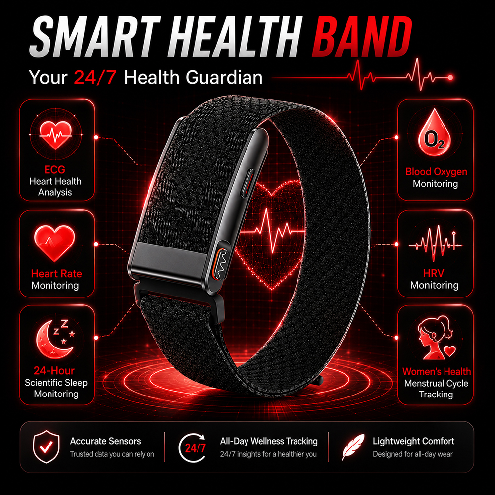 Health Wellness Activities - Smart Health Bracelet ECG HRV Blood