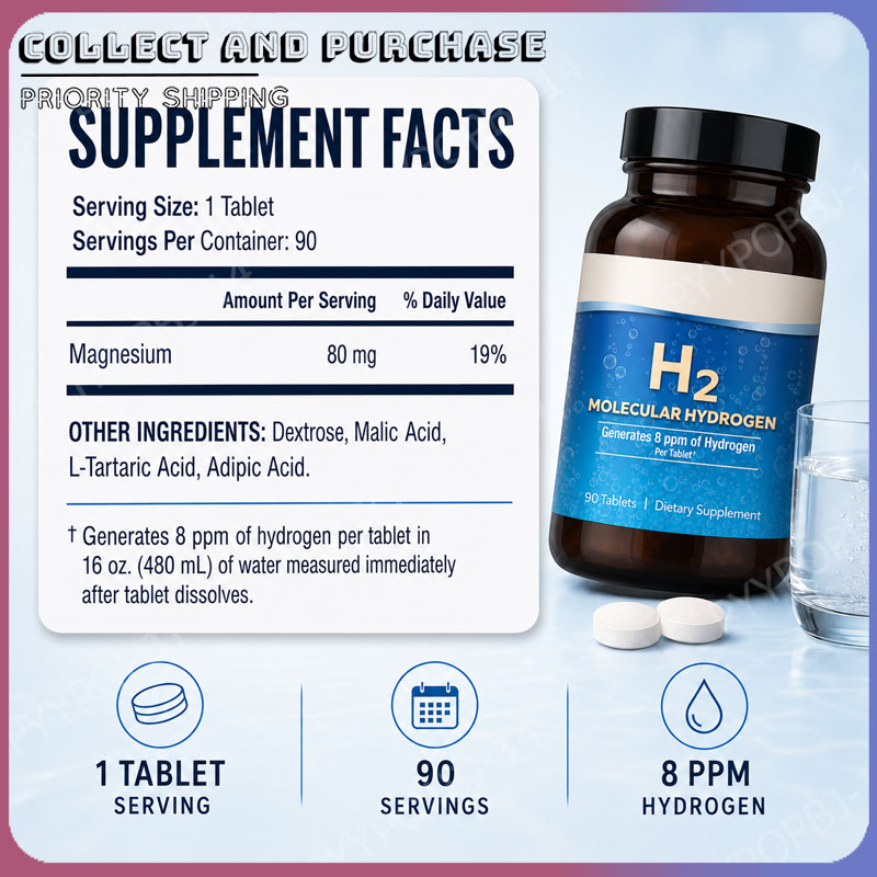 Molecular Hydrogen H2 Tablets  - Health Wellness & Psychology review and price
