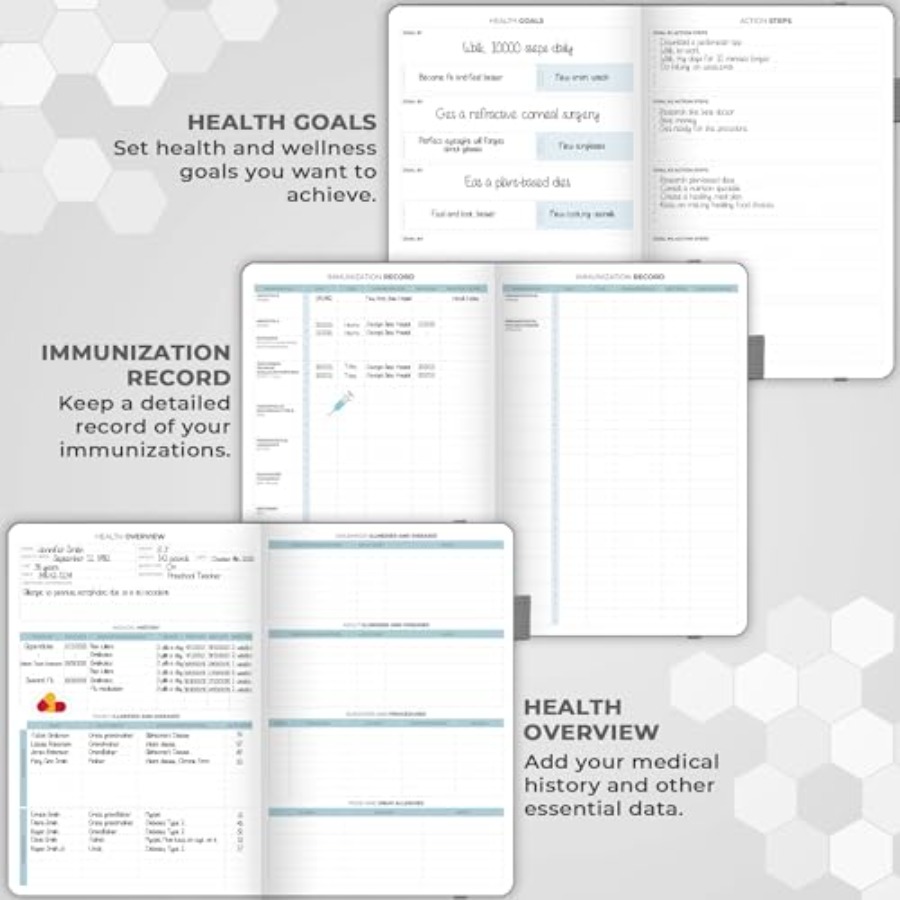 Large Medical Planner 12-Month - Health Wellness Journal review and price