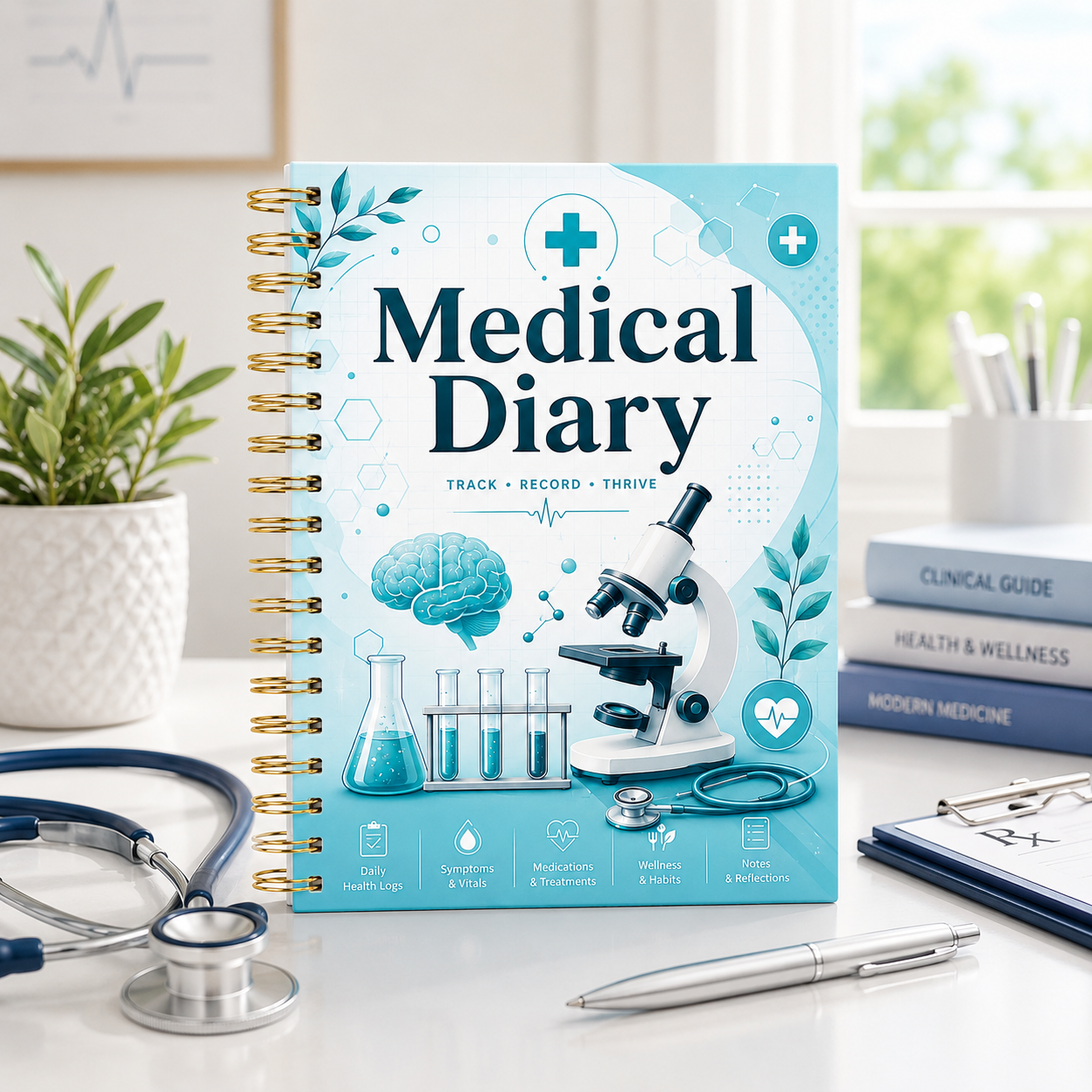 Medical Diary A5 Spiral Health - Health Wellness Journal review and price