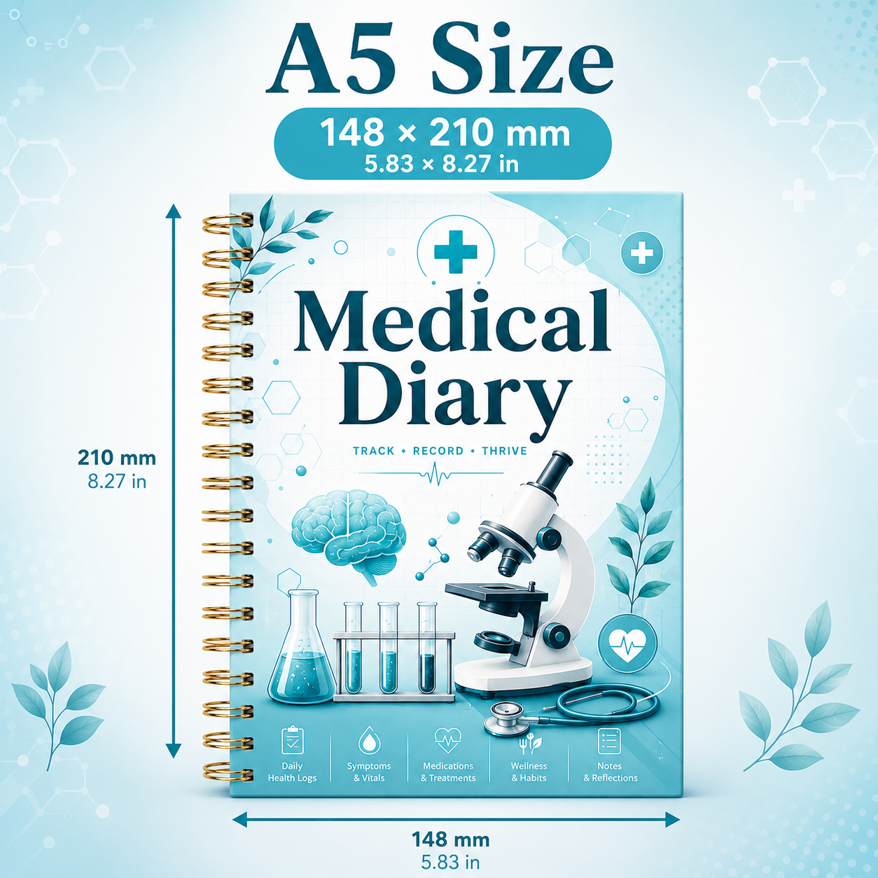 Medical Diary A5 Spiral Health - Health Wellness Journal review and price